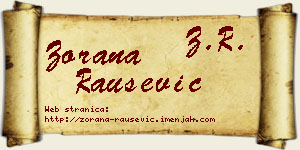 Zorana Raušević vizit kartica